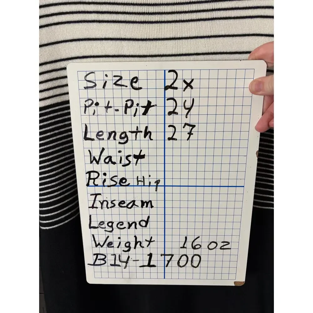 Liz Claiborne womens sweater lightweight spring black white striped Plus Sz￼￼ - Picture 9 of 9